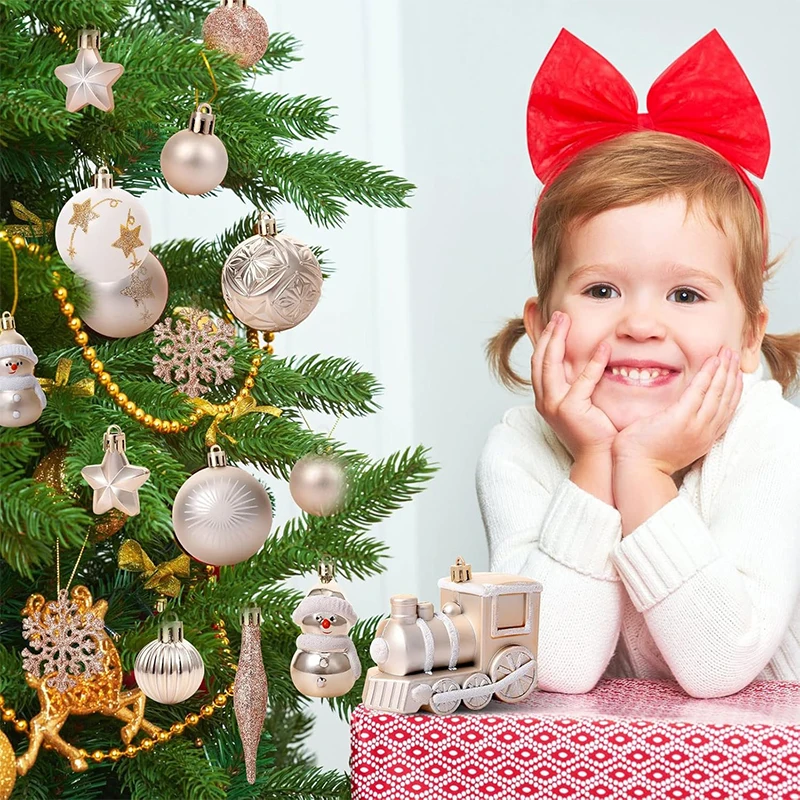 1 doos 3-6 cm Kerstballen Ornament Set Kerstboom Opknoping Hanger Ornamenten voor Thuis Thema Party Nieuwjaar gift Noel Navidad