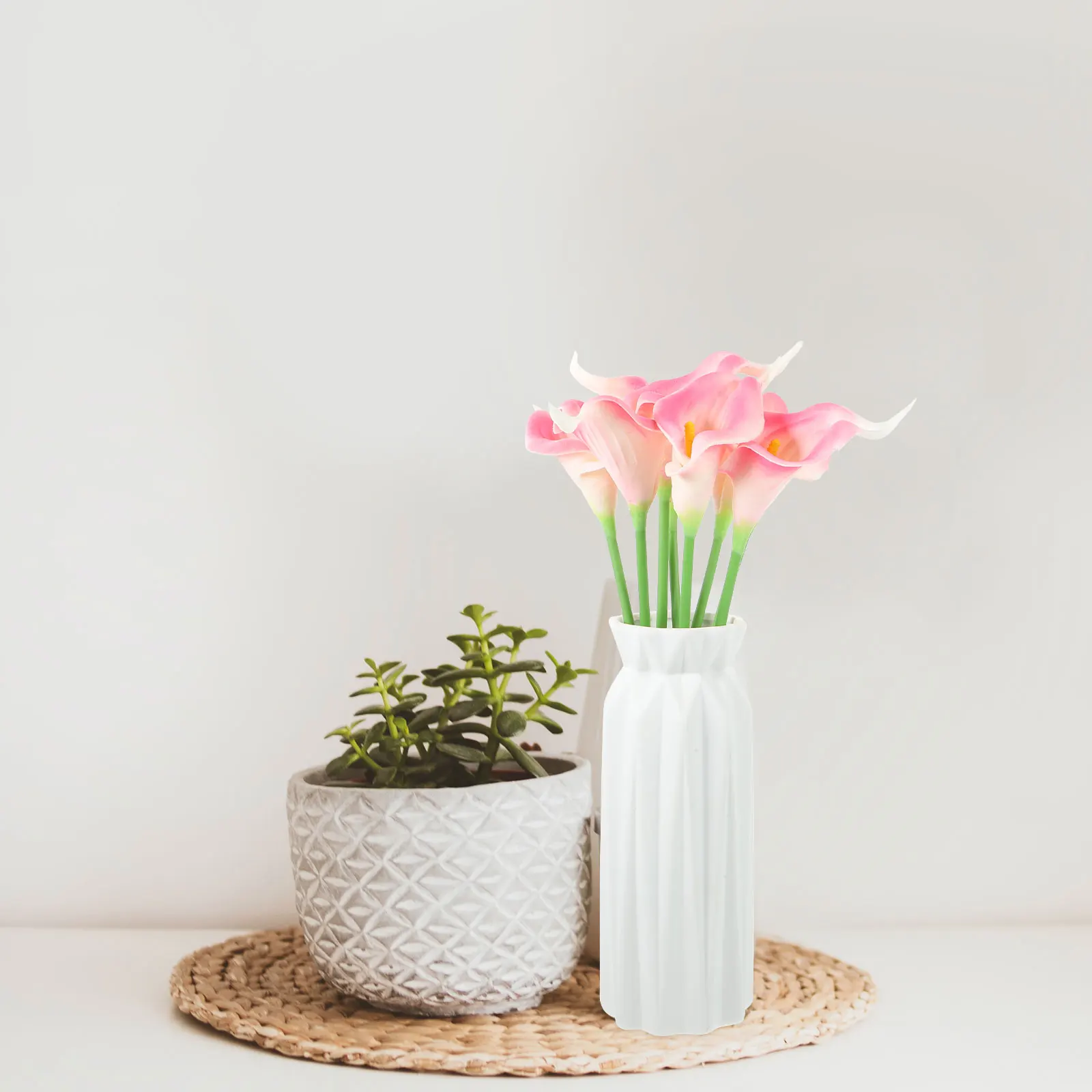 

8pcs Artificial Flower Bunch Lifelike Weather Resistant Outdoor Indoor Decor For Wedding Party Home