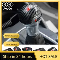2025 Hot Car Gearbox Gear Lever Cover Carbon Fibre Shell Shift Stick Handle Tools For Audi Sline A3 A4 A6 A5 Q5 A1 Q7 Q3 Q2 Q8 A