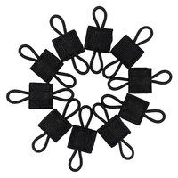 10PCS Black Outdoor Nylon Fastener Tactical Binding Retainer Elastic Molle Ribbon Buckle for Backpack Equipment Accessories