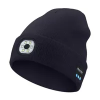 New Music Call Enabled Beanie Rechargeable Bluetooth Led Winter Cap with High Brightness Illumination Wireless Music for Camping