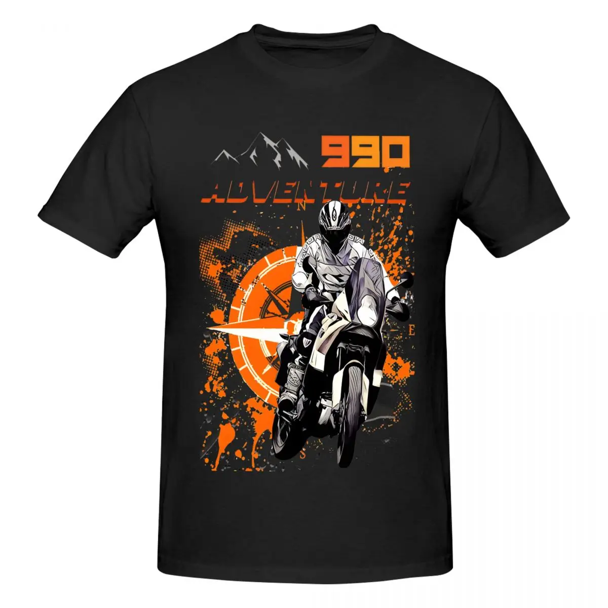 Camiseta de algodón para hombre, prenda de vestir, de manga corta y cuello redondo, con estampado creativo de aventura, ideal para regalo de cumpleaños, 990, 2020