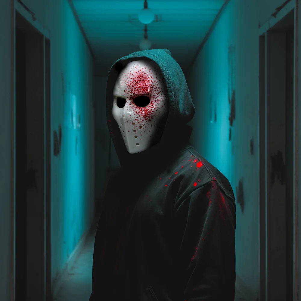 

Murder Maniac Spitting Blood Cos Хоккейная маска Хэллоуин Ужасы Игра Вечеринка Костюм Маска