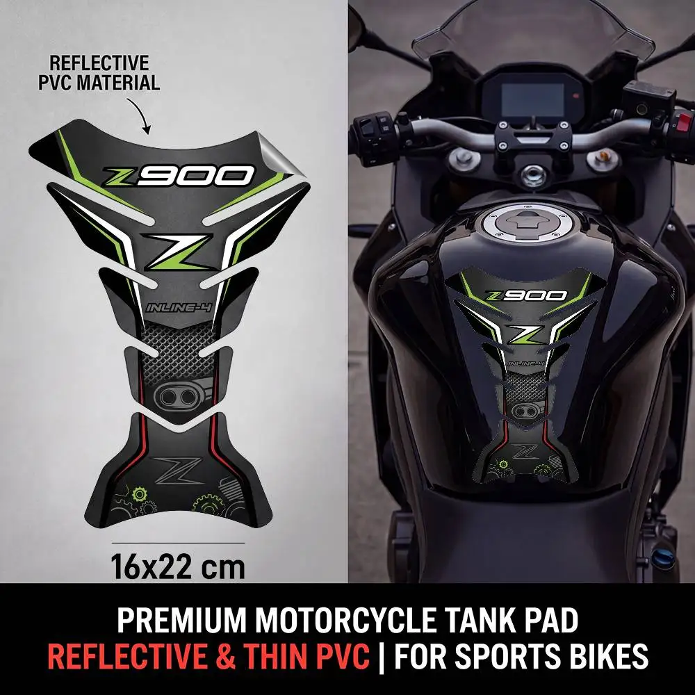 

FOR KAWASAKI Motorcycle PVC Tank Pad Tank Cap Protector Racing Sticker Universal