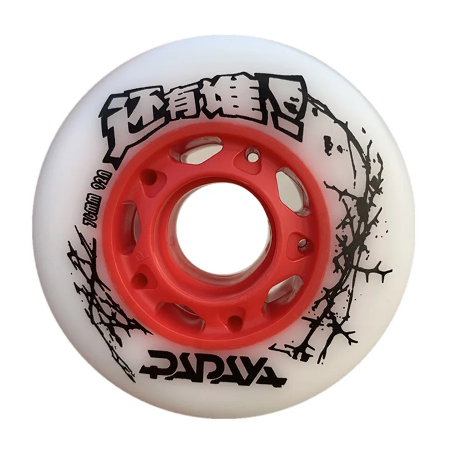 Papaya Inline Skating Wheels Resistant 92A 95A Slalom Sliding FSK 72 76 80mm Roller Skating Tires For SEBA Powerslide Patines