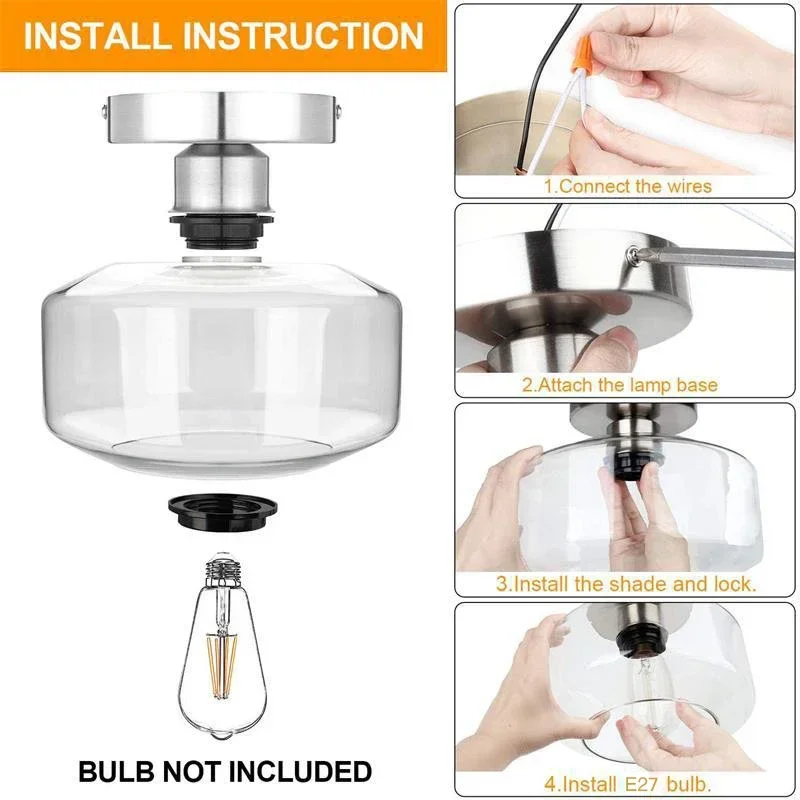 Nordic Modern Aisle Glass Ceiling Lamp Home Lighting LED For Bedroom Living Room Corridor Light Balcony Lights Home Decorations