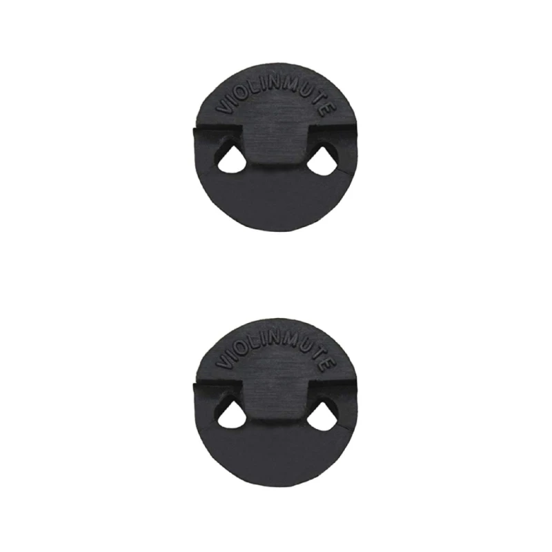 1Set/2Pcs Violin/Viola Double Hole Mutes for Violin Practice Tourte Fiddle Muffler Circular Round Tourte Rubber Mute