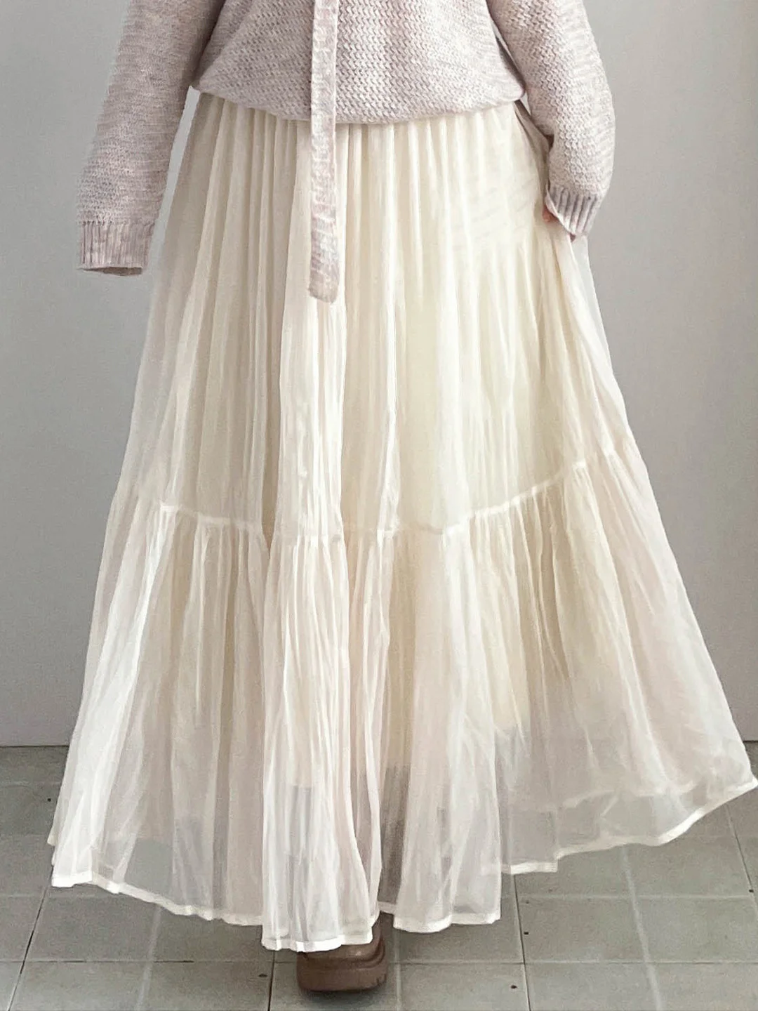 

Stunning plus Size Lace Long f Skirt Beautiful A-Line Spring Summer New Arrival Conceals Hip High Waist Korean Sle