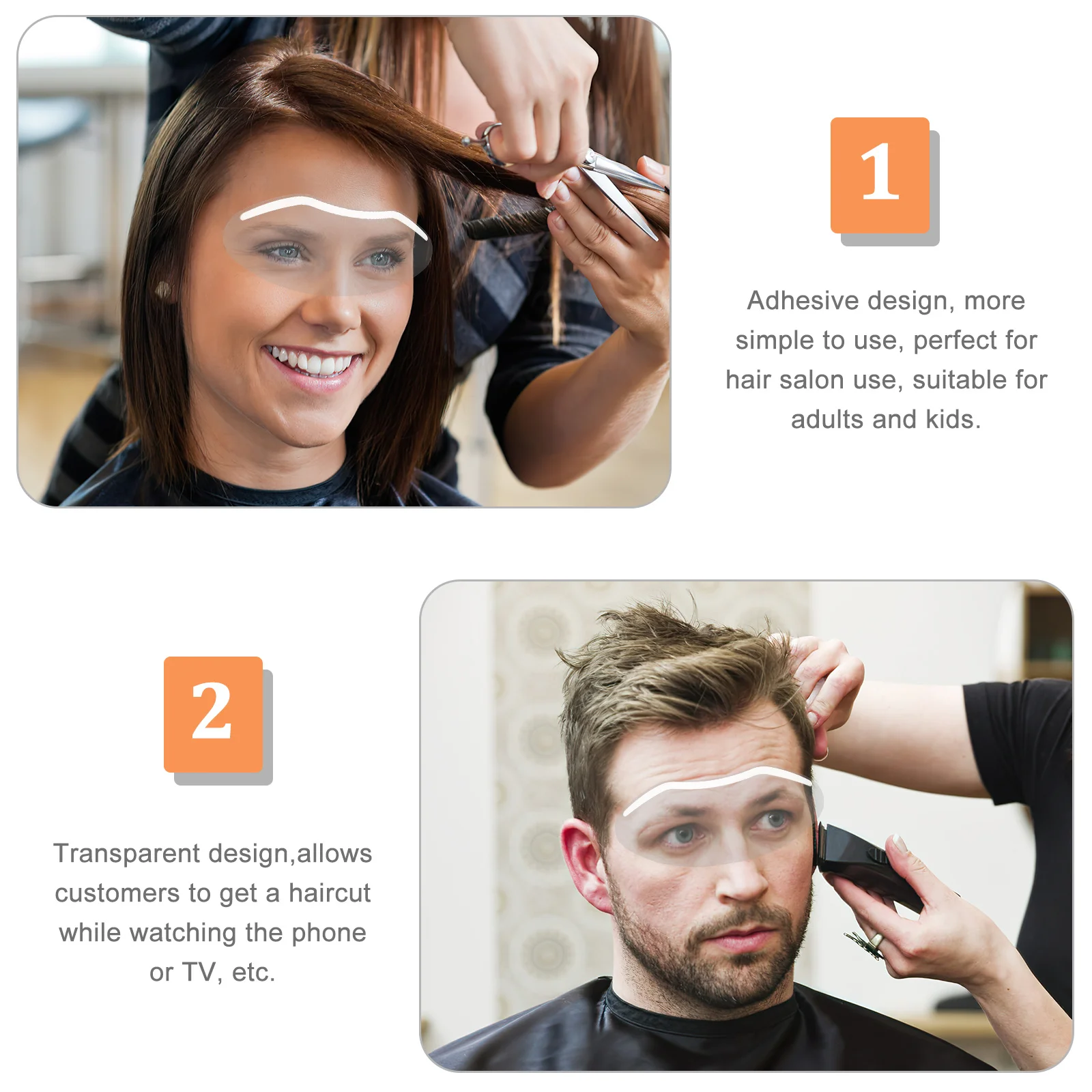 

50 шт., щиток для лица для стрижки, прозрачные защитные очки для глаз для взрослых и детей, безопасный материал из ПВХ, чехол против мусора для укладки волос, челка