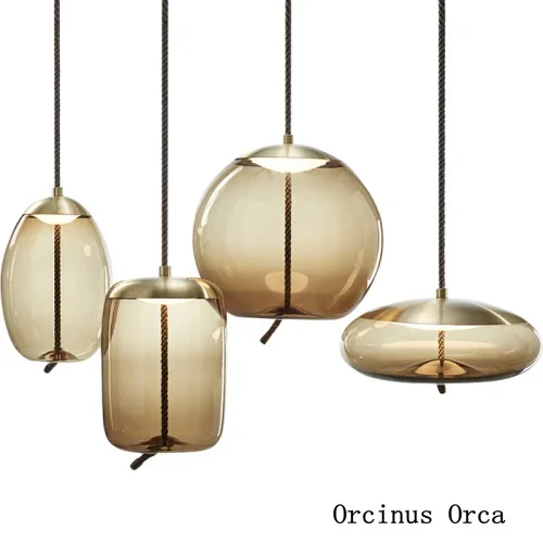 

Nordic Modern Simple Glass Chandelier Restaurant Post-bar Modern Creative Individual Single Head Chandelier