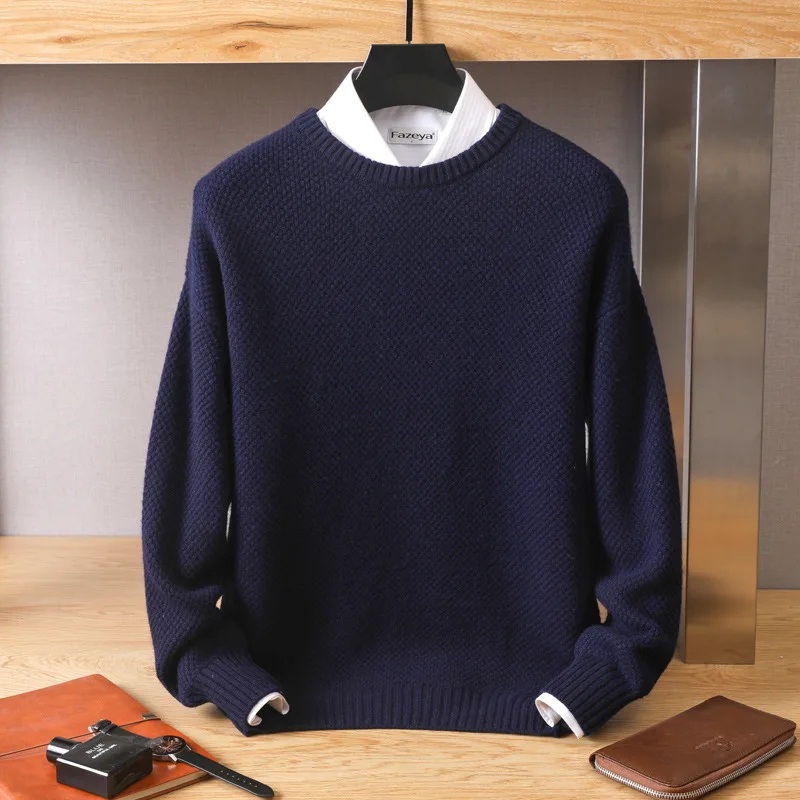Men Wool Sweater High Neck Pullover Winter Warm Men Clothes Sweater