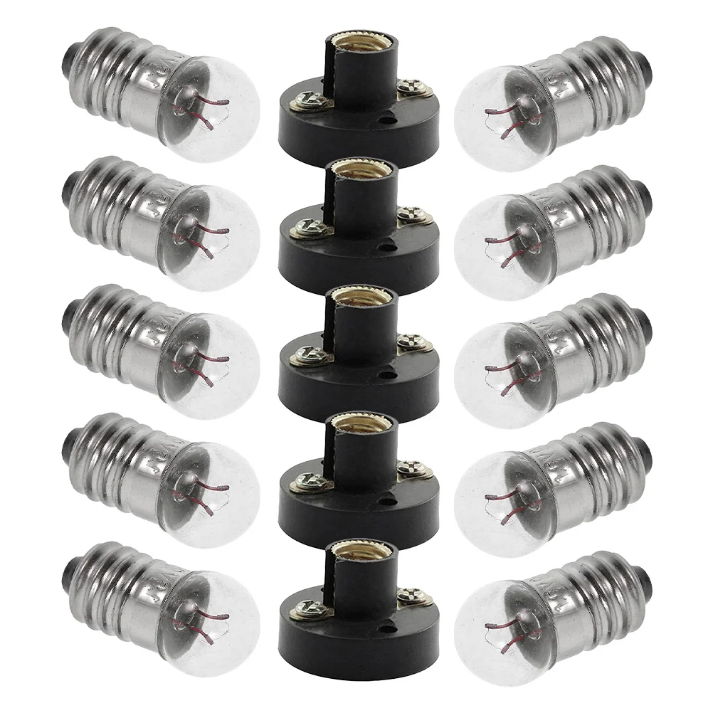 

15Pcs Compact Flat Head Screw Lamp Holder Mini Bulb Base for Educational Experiment Lighting Accessories Lamp Holder