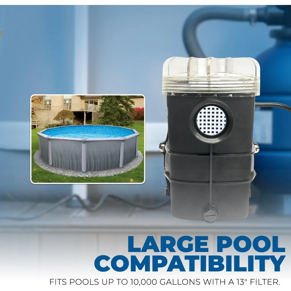 

3 4 High Flow Self Priming Pump 2400GPH for Pond Pool with Strainer Basket 1.5Inch NPT