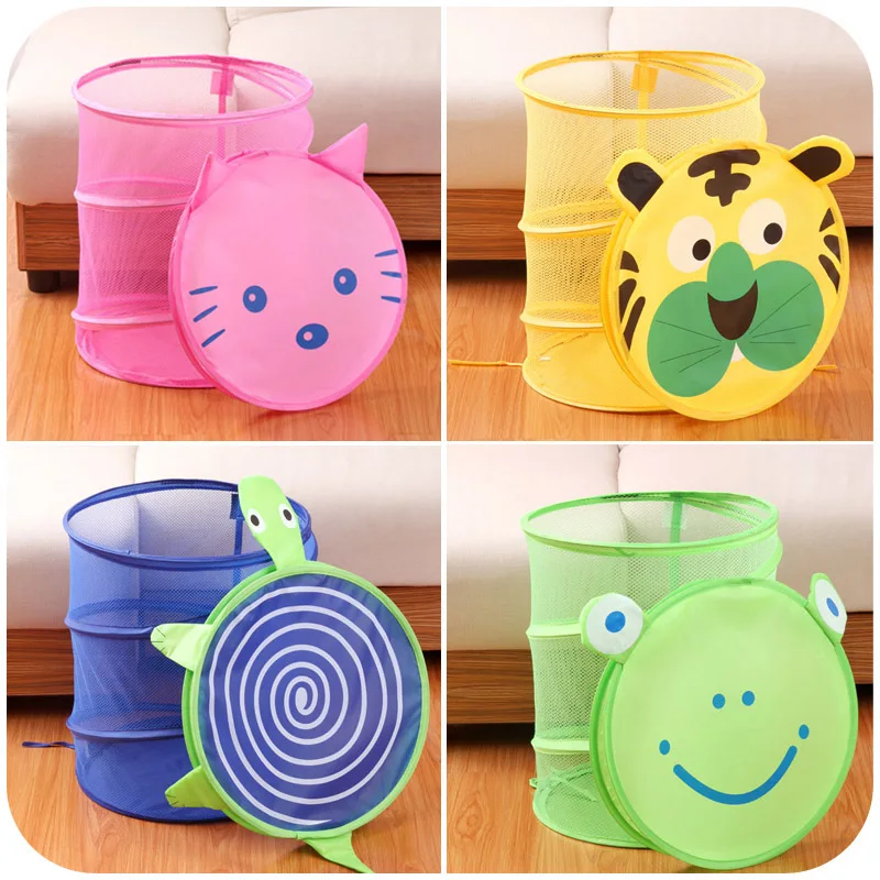 New Cartoon Foldable Storage Basket Household Dirty Clothes Or Children\'s Toys Large Size Storage Basket