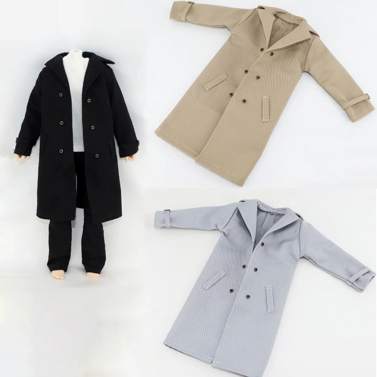 

Мужской повседневный плащ-ветровка в масштабе 1/6, длинный комплект одежды для фигурок 12 дюймов, для самостоятельной сборки