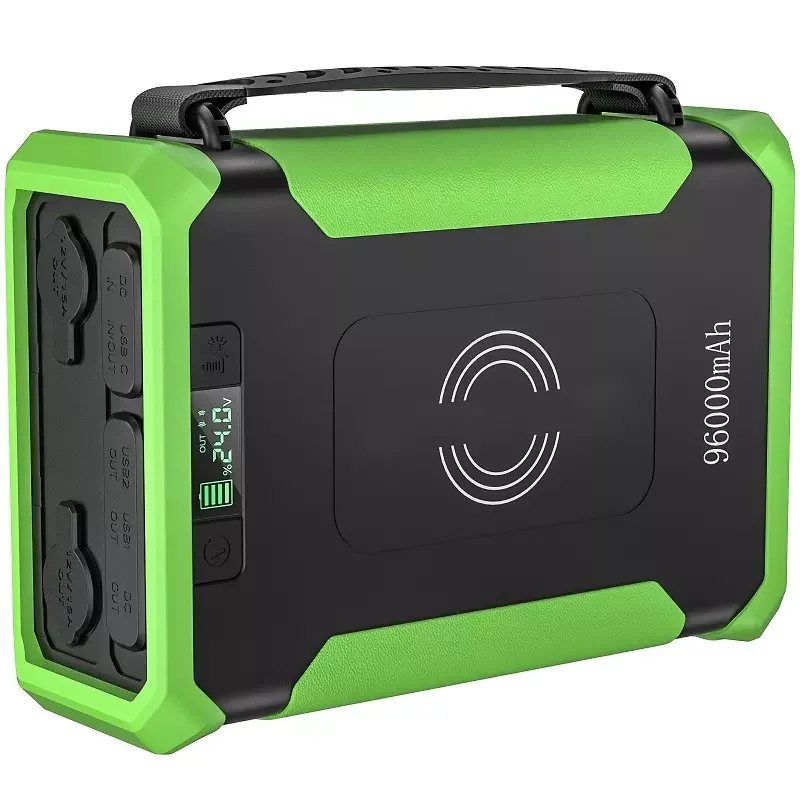 2023 휴대용 전원 팩 100000mah 300w Lifepo4 배터리 팩 24V 12V 야외 캠핑 보조베터리 Cpap/냉장고/낚시/노트북