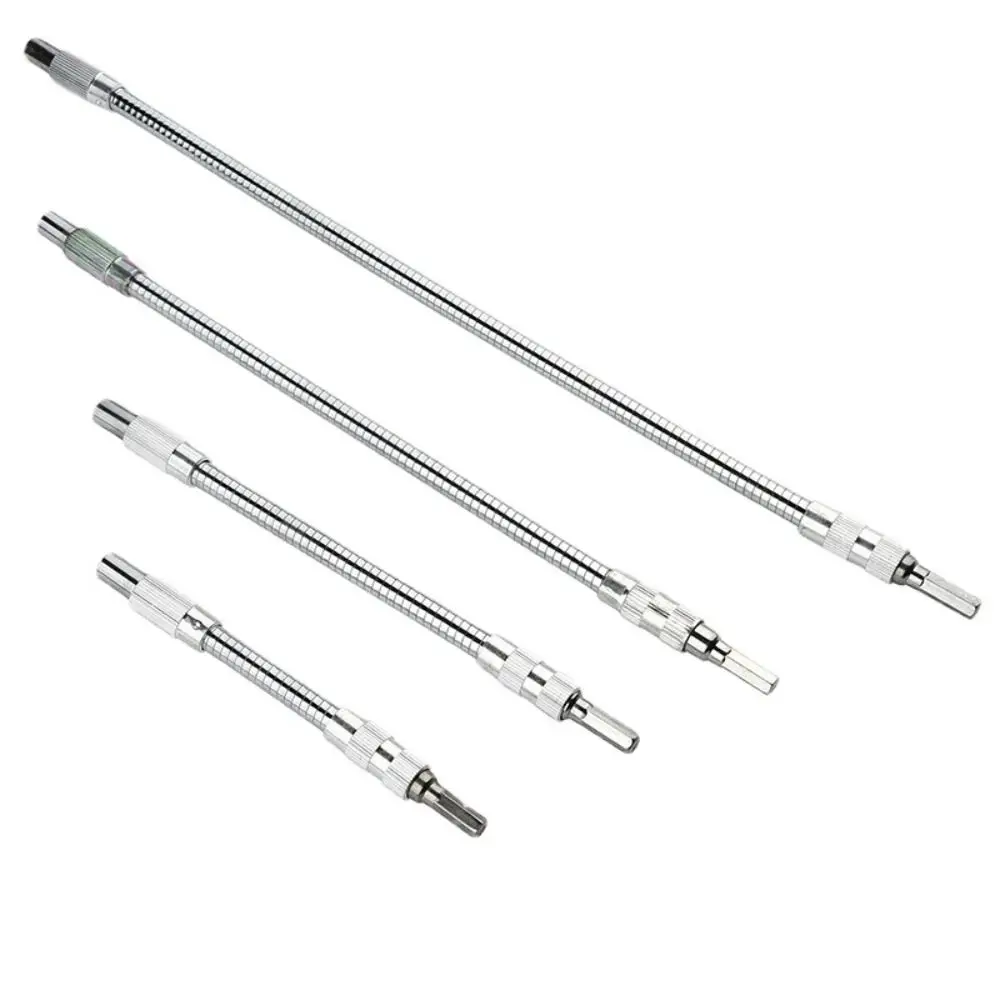 

150-400mm 1/4 Hex Flexible Shaft Bit Holder Driver Ratchet Screwdriver Extend Rod Versatile Electric Drill Metal Flexible Shaft