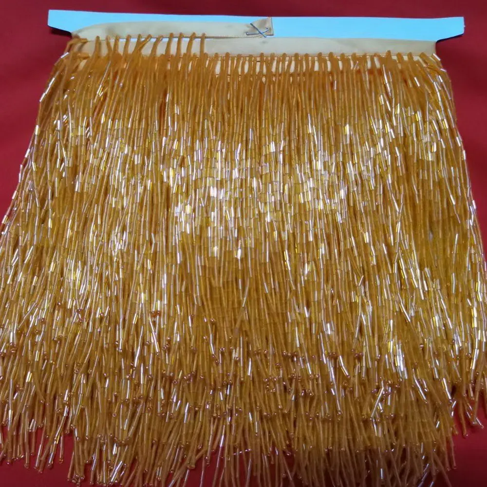 50cm long sliver gold red beaded fringes trim for clothing 5yards beaded tassel trim for cloting dress beads tassel trim fringe