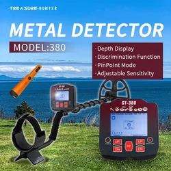 Treasure Hunter GT380 Professional Underground Gold Metal Detector 400 Scanner Finder Digger Waterproof 11