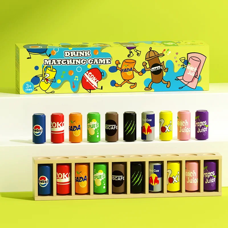 Nieuwe kinderpuzzelspeelgoed Drink om te drinken Kleursorteerbeker Kleuraanpassing Classificatie Montessori Vroeg onderwijs Logisch denken