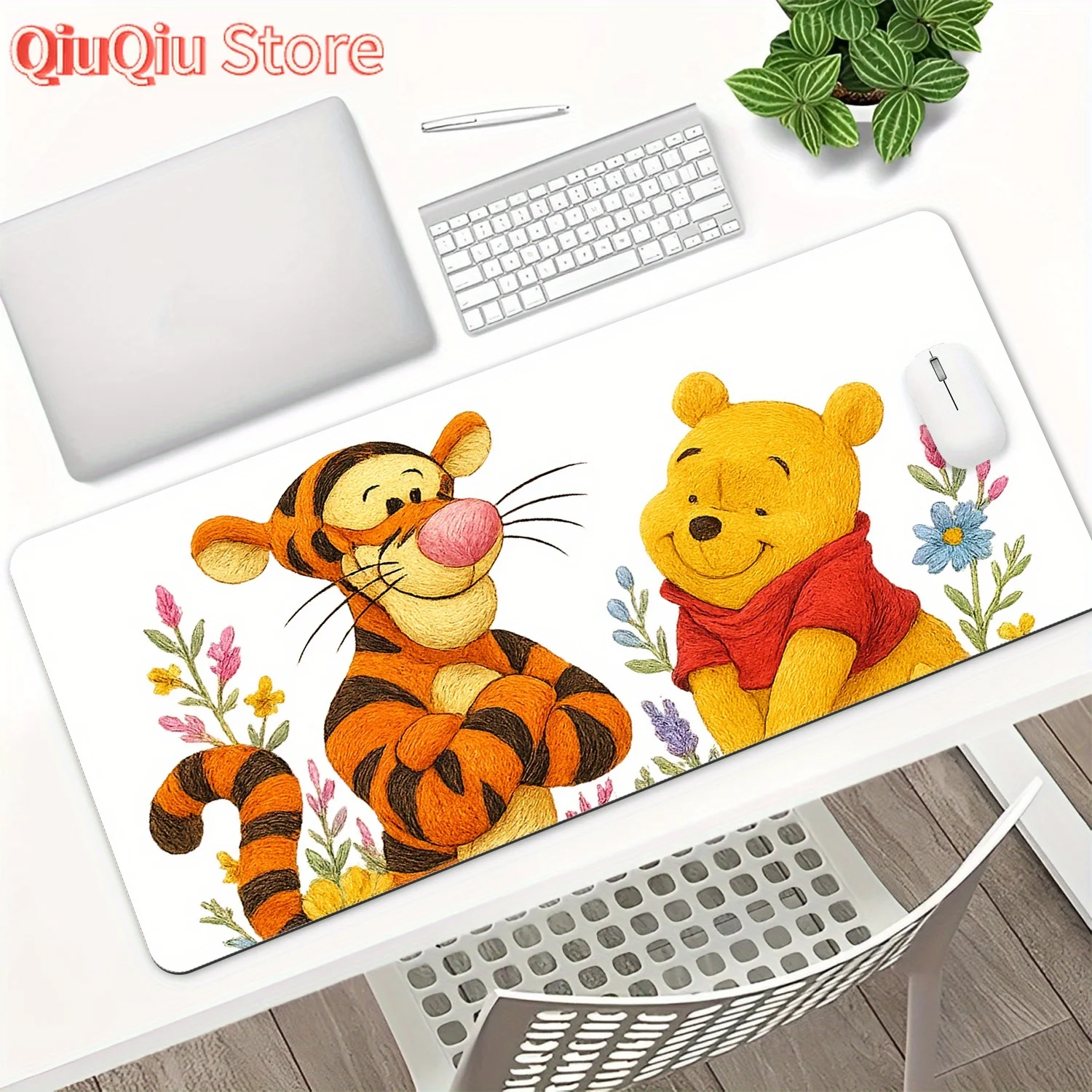 

Disney Winnie the Pooh & Friends Extra Large Gaming Mouse Pad - Pooh Bear, Tigger Desk Mat with Floral Honey pot design, Non-Sli