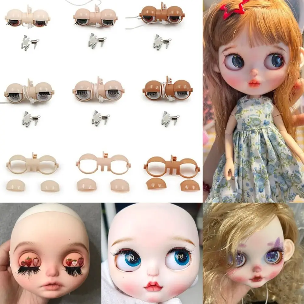 Cartoon Cloth Doll Doll Eyeskin Round DIY Doll Eye String Three-dimensional Handmade Connection Rod Doll