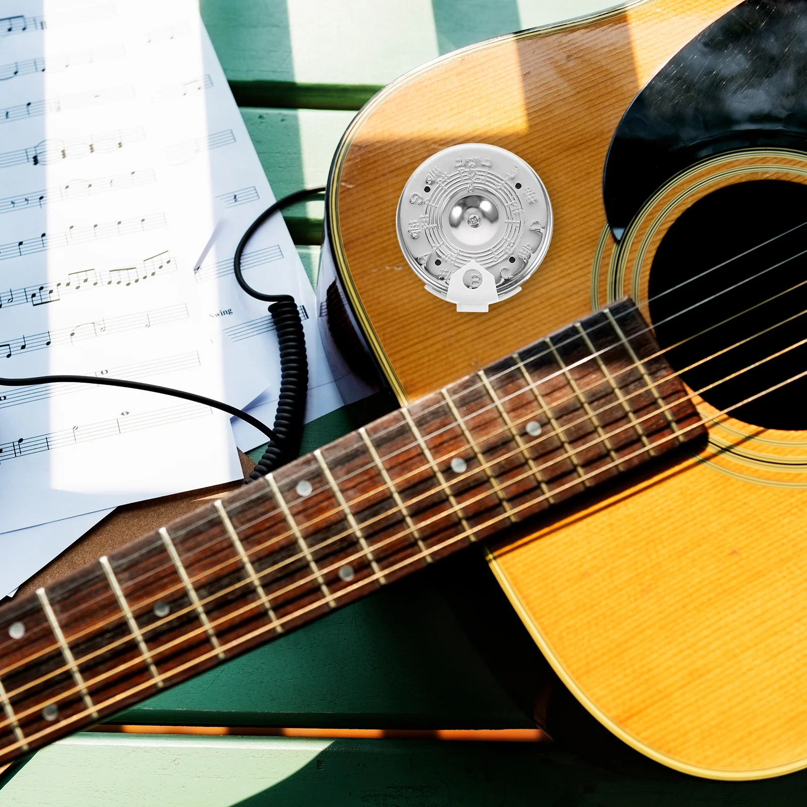 

Pcs 13 Hole Guitar Tuner 13 Tone Guitar Tuner Silver Pitch Calibration Tool For Violin Bass Instrument Tuning Device