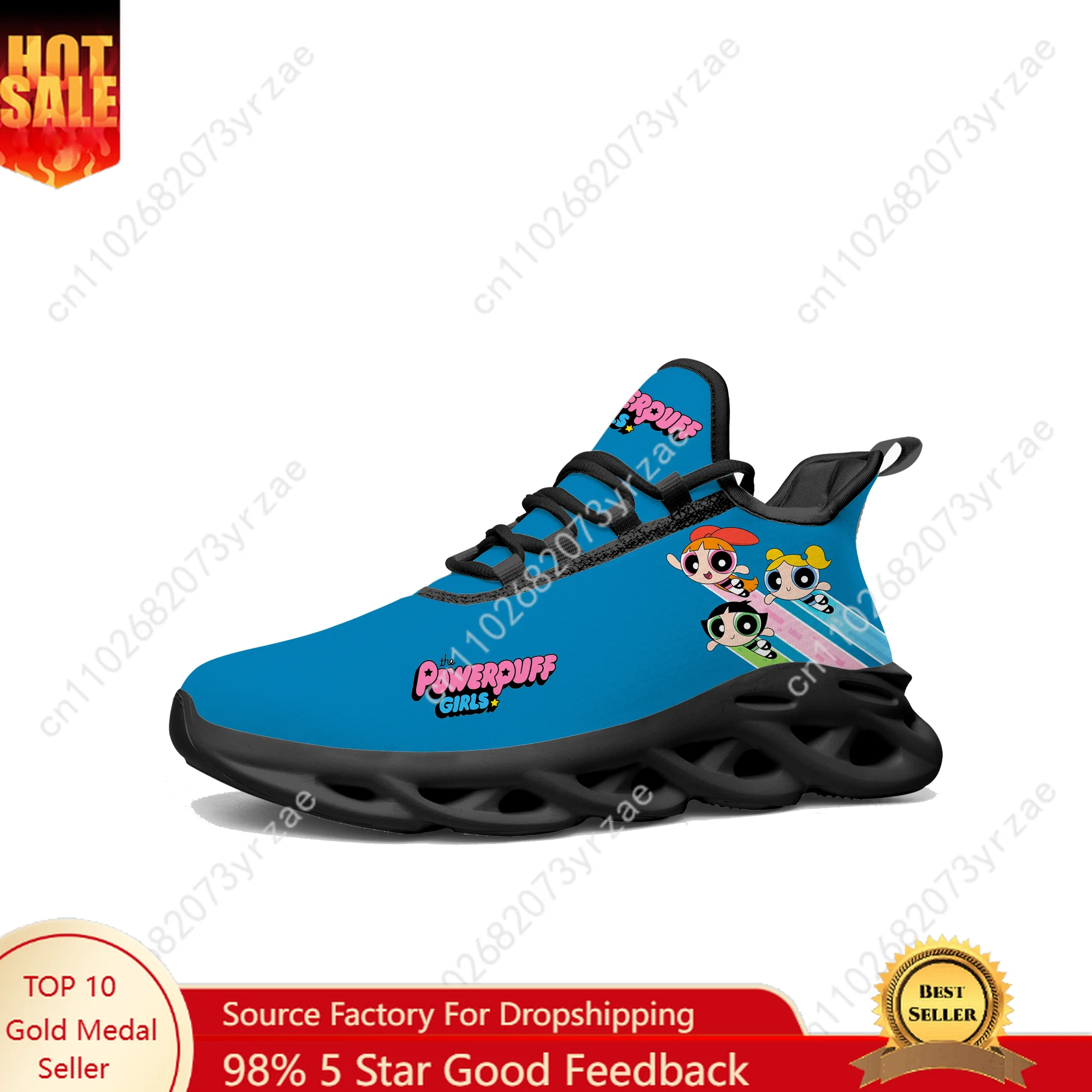 

The Powerpuff Girls Lace Mesh Shoes Flat Sneaker Men Women Sports Shoe High Quality Fashion Sports Sneakers Customized Footwe