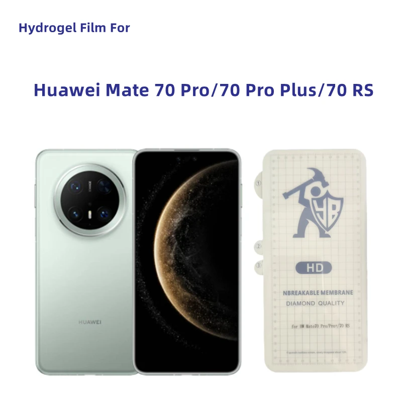 3pcs Clear Hydrogel Film For Huawei Mate 70 Pro Plus Screen Protector For Huawei Mate 70 Pro/70 RS HD Protective Film Not Glass