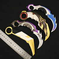 Valorant Karambit Weapon Model Reaver, EP 5 Karambit Toy Sword All Metal Keychain Claw Knives Toy Prop Ornaments Boys Gifts