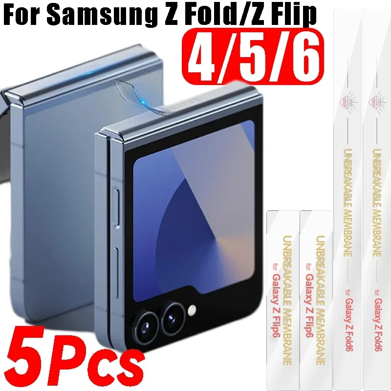 1-5Pcs Hinge Hydrogel Film For Samsung Z Flip 6 5 4/Z Fold 6 Anti-Scratch Border Sticker Hinge Protector For Z Flip6 5/Z Fold5 4