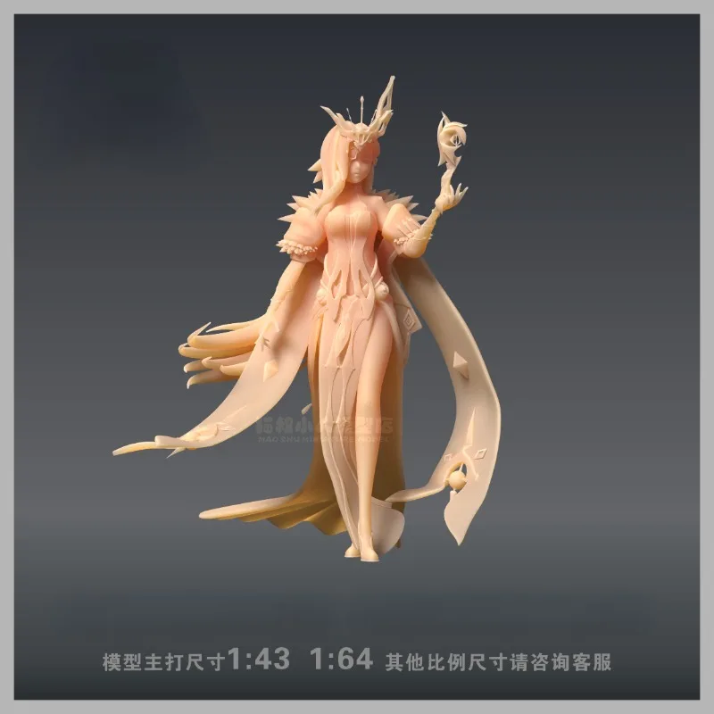 Game Anime peripheral figurs Genshin Impact Miss Rosalyne 1/64 1/43 Resin white model GK Colorless model Classic hand do