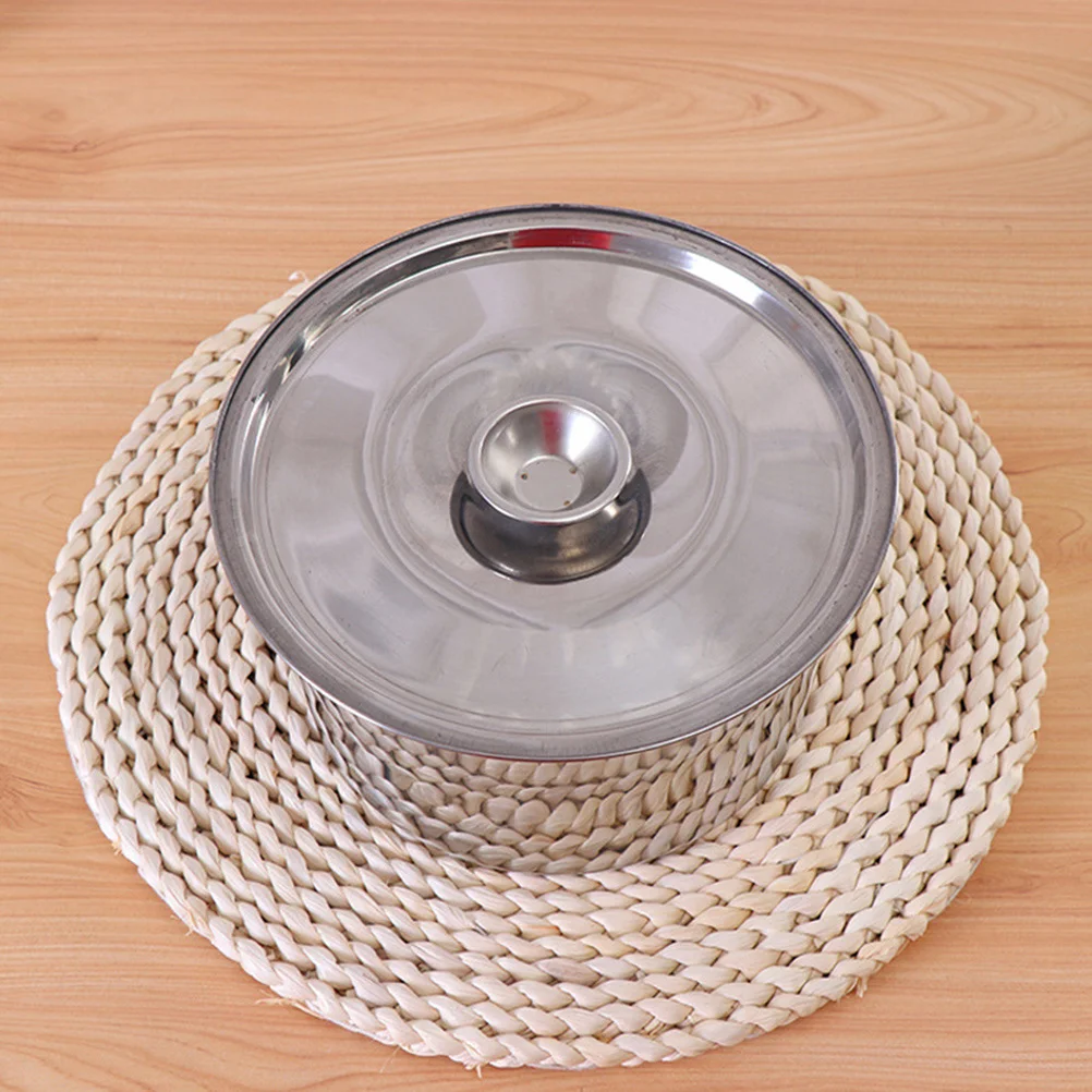 

Stainless Steel Condiment Basin 18X18X9.5Cm Silver Deep Seasoning Bowl Kitchen Storage Container With Cover Household