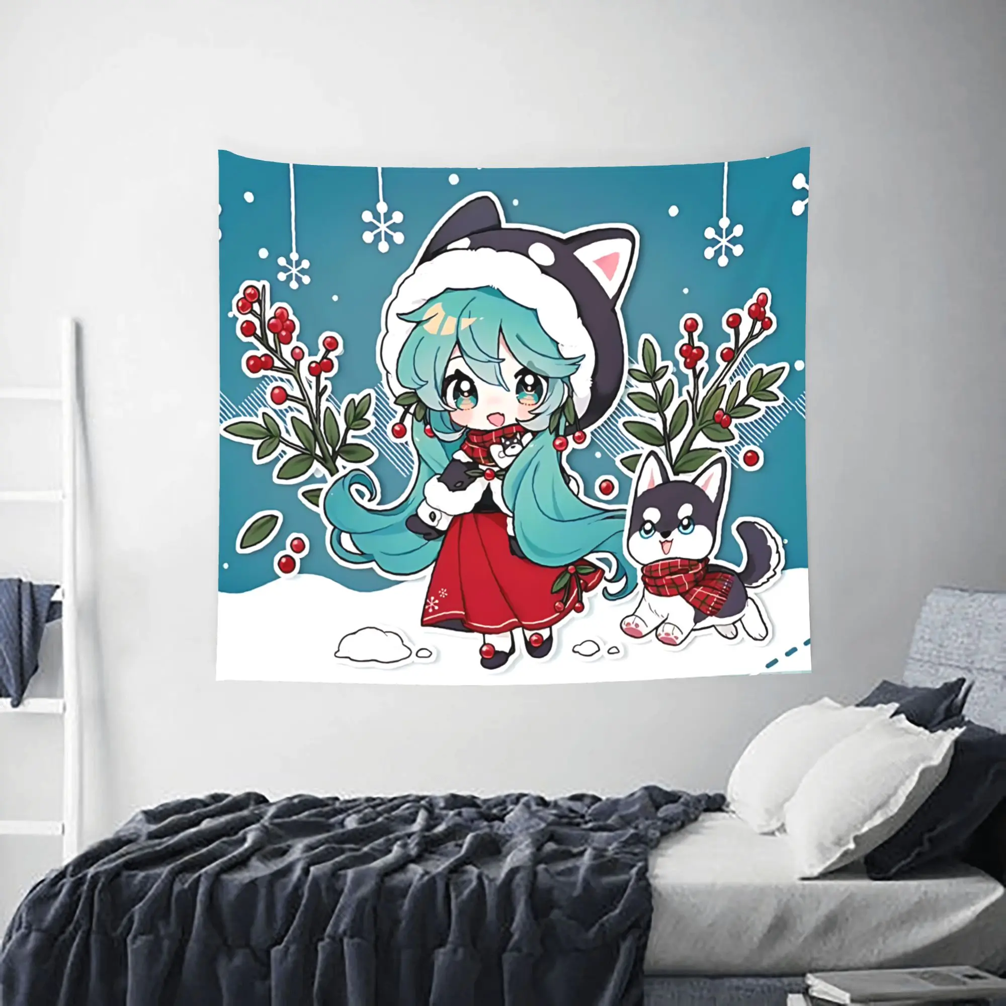 Cutecore Your Christmas Gift  Hatsune Miku Tapestry Room decoration  Home Decoration Tapestry Decor Accessories Cute Room Decor