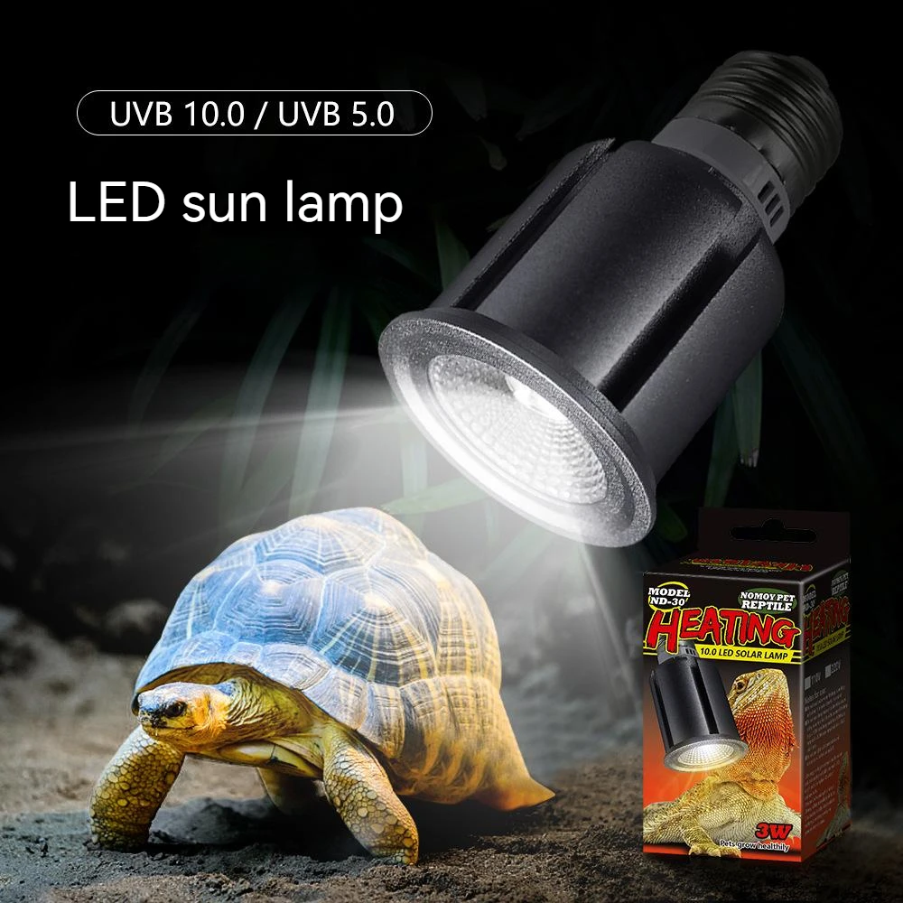 110V/220V Reptile Lamp UVA+UVB Full Specstrum Tortoise Lizard Basking UV Light Amphibians Sun Lamp Sunbathe Heat Lamp  5.0/10.0