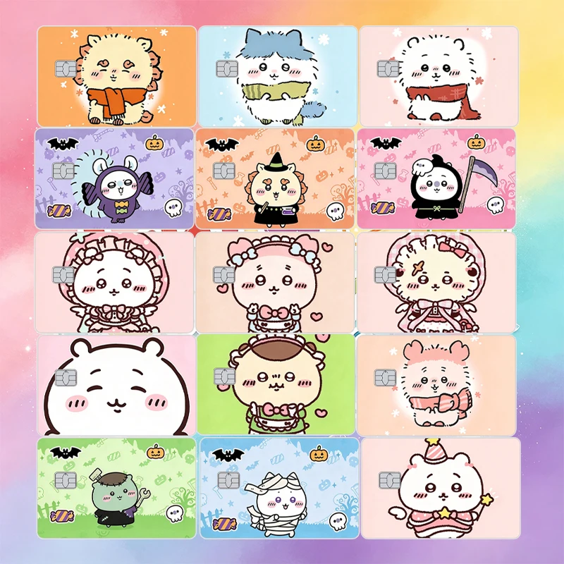 Cartoon Cute Usagi Halloween Winter Credit Debit Card Skin Stickers Decal Removable Waterproof Stickers for Bank Card Decoration