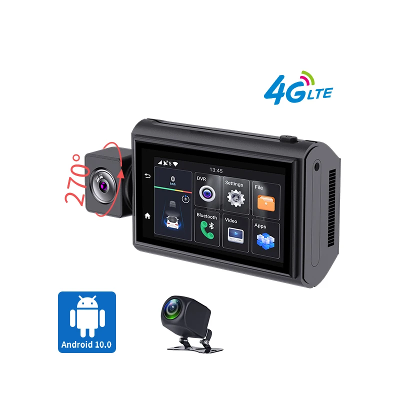 4G Wifi Network Car Drive Recorder HD Night Vision Front and Back Dual Recording Wireless 24 Hour Remote Monitoring Locator