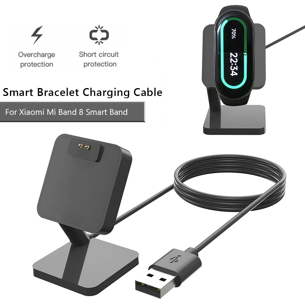 Xiaomi Mi Band 8スマートブレスレット用USB充電器,磁気クロージャー,充電ケーブル,安全アクセサリー