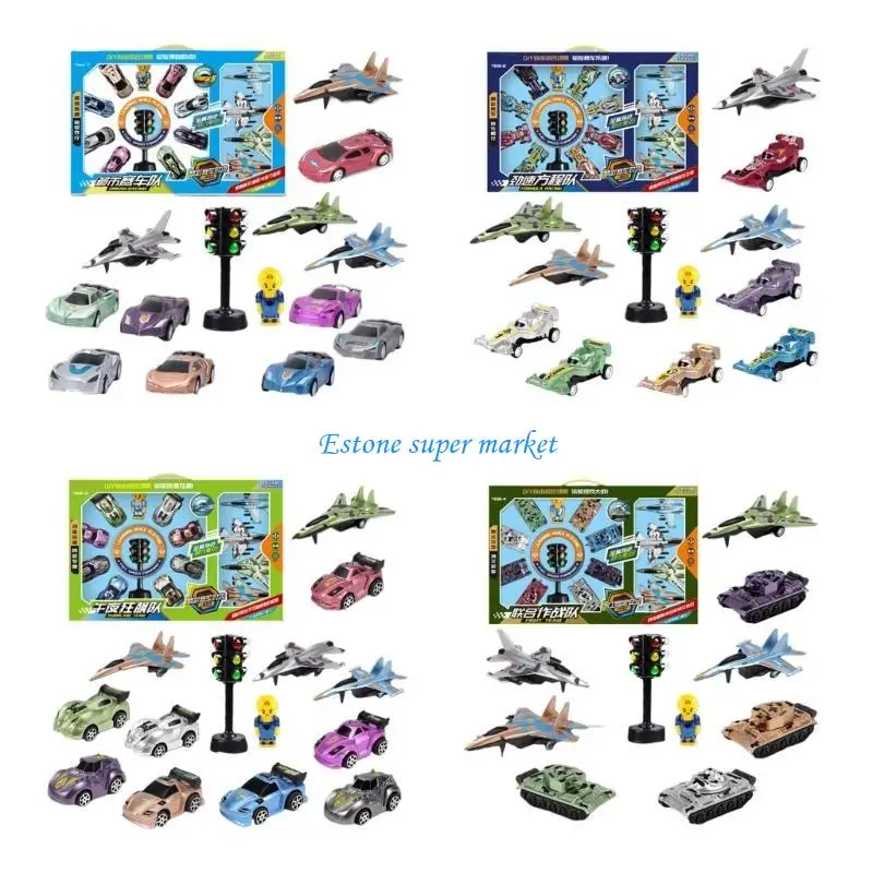 090B Kid paramilitaire voertuigstraalmodel Realistisch stoplicht voor jongensstimulatietankmodel Set transport