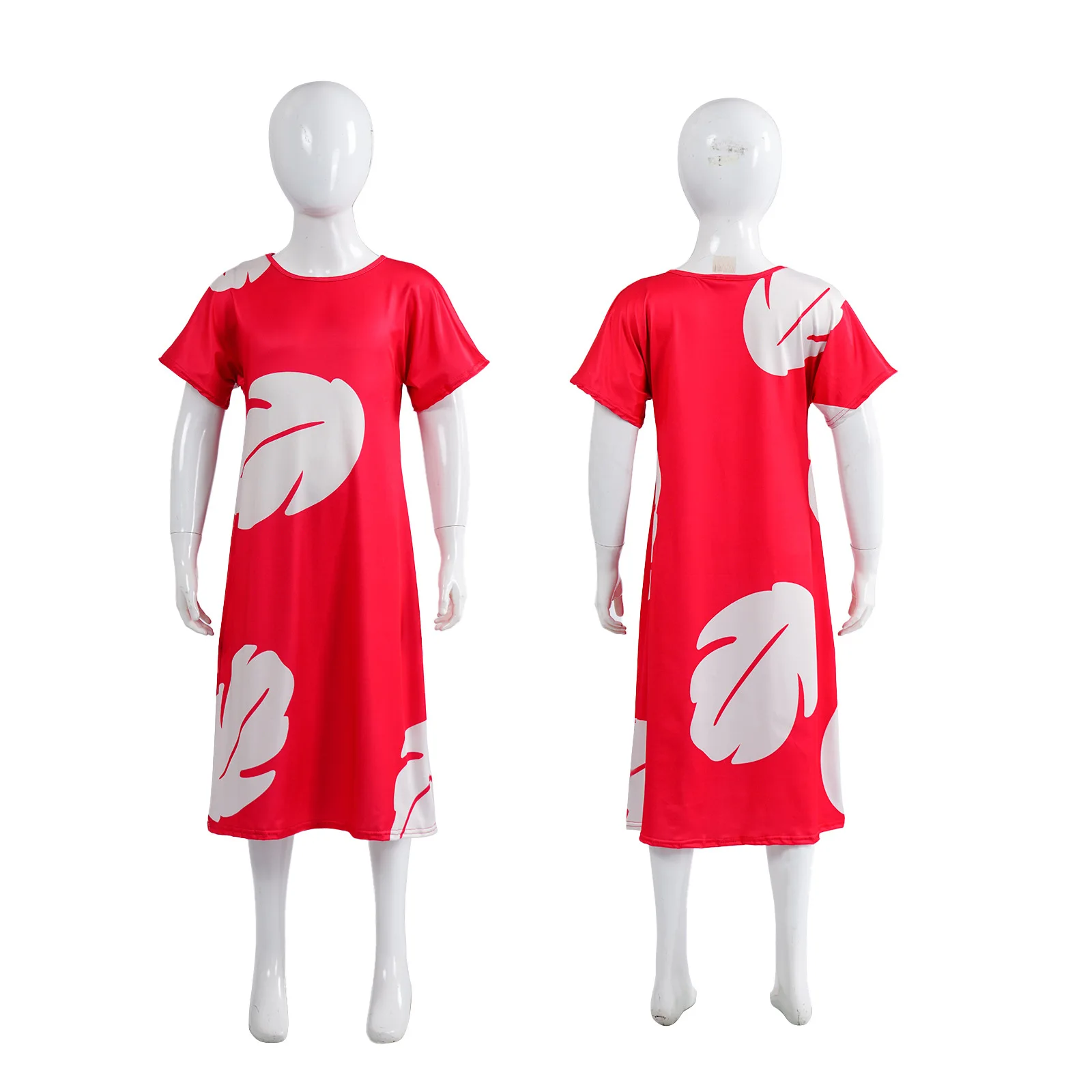 

Anime Cosplay Costume Pelekai Red Lilo Dress Brooch Outfits Halloween Carnival Party Role Play Uniform for Women Girls
