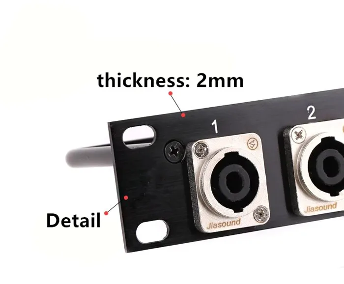 2*2.5mm2 16 chifres 16 maneiras dj equipamento de sistema de áudio sistema de som alto-falante cabo rack remendo gabinete de áudio montagem em painel
