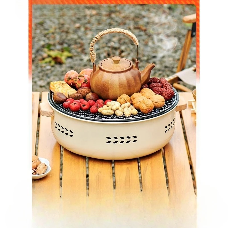 

Furnace tea roasting stove set indoor household barbecue stove outdoor shelf brazier charcoal utensils full set