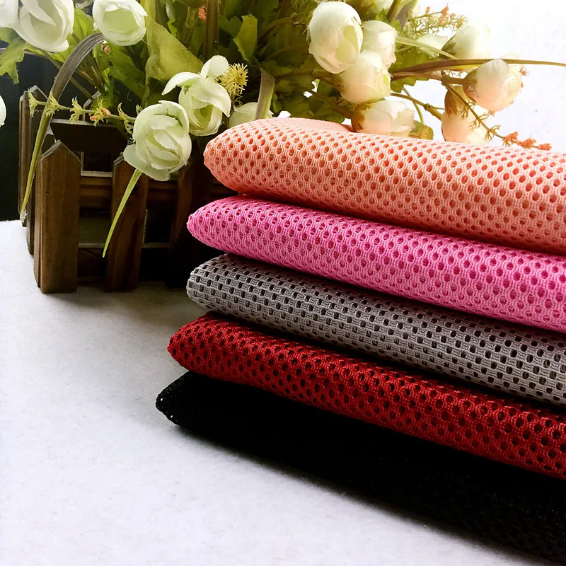 Soft Blue Mesh Fabric By The Meter for Chair Bag Table Sunshade Crafts Fishing Net Cloth Breathable Sewing Red Black White Grey