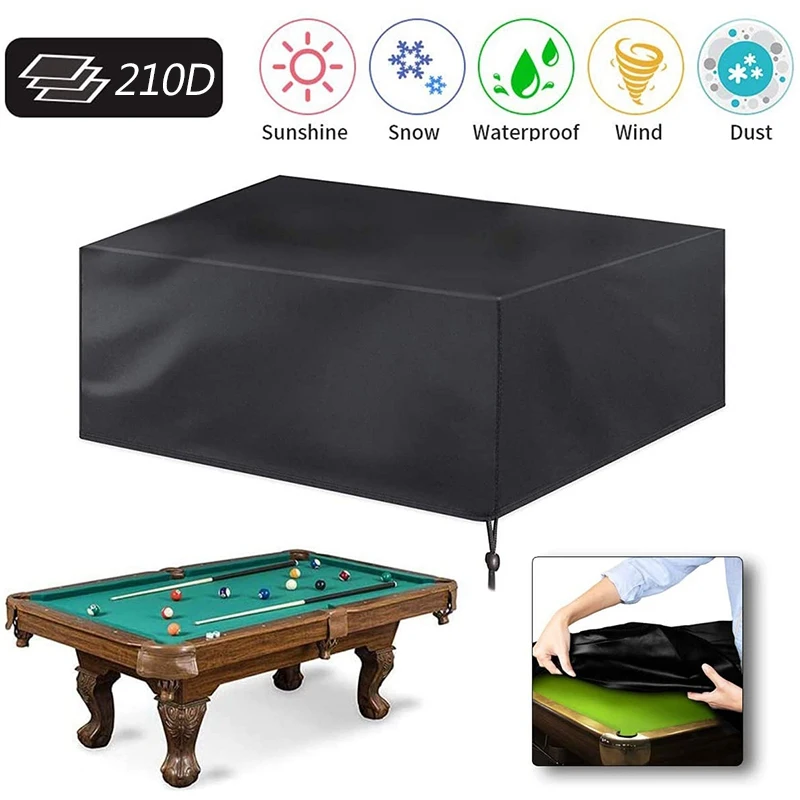 7/8/9FT Billiard Table Cover Pool Table Dust Protection Oxford Cloth Furniture Table Cover Snooker Supplies With Drawstring