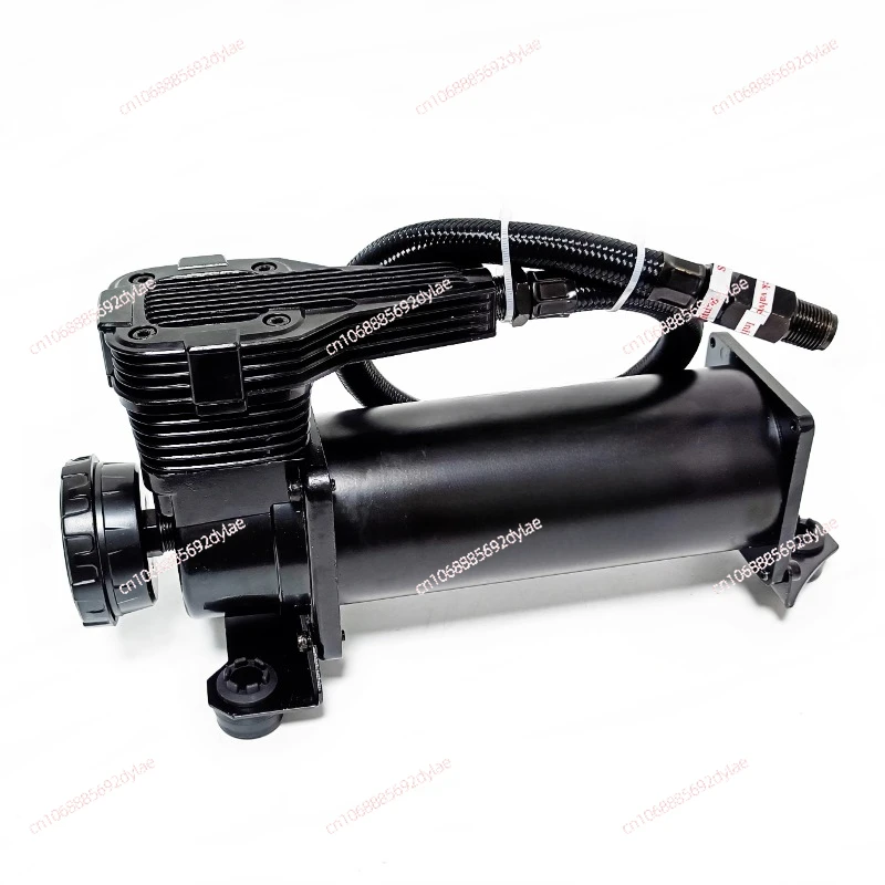 

12V car modification stainless steel suspension motor car inflation pump compressor oil-free silent black