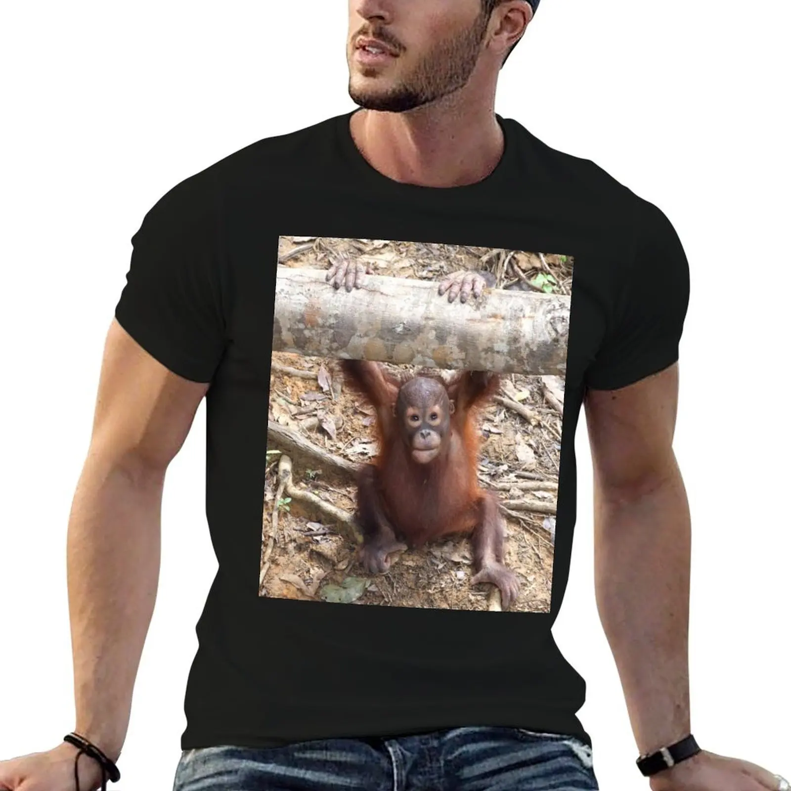 

baby orangutan T-Shirt funny t shirts man man t shirts cotton T-Shirt