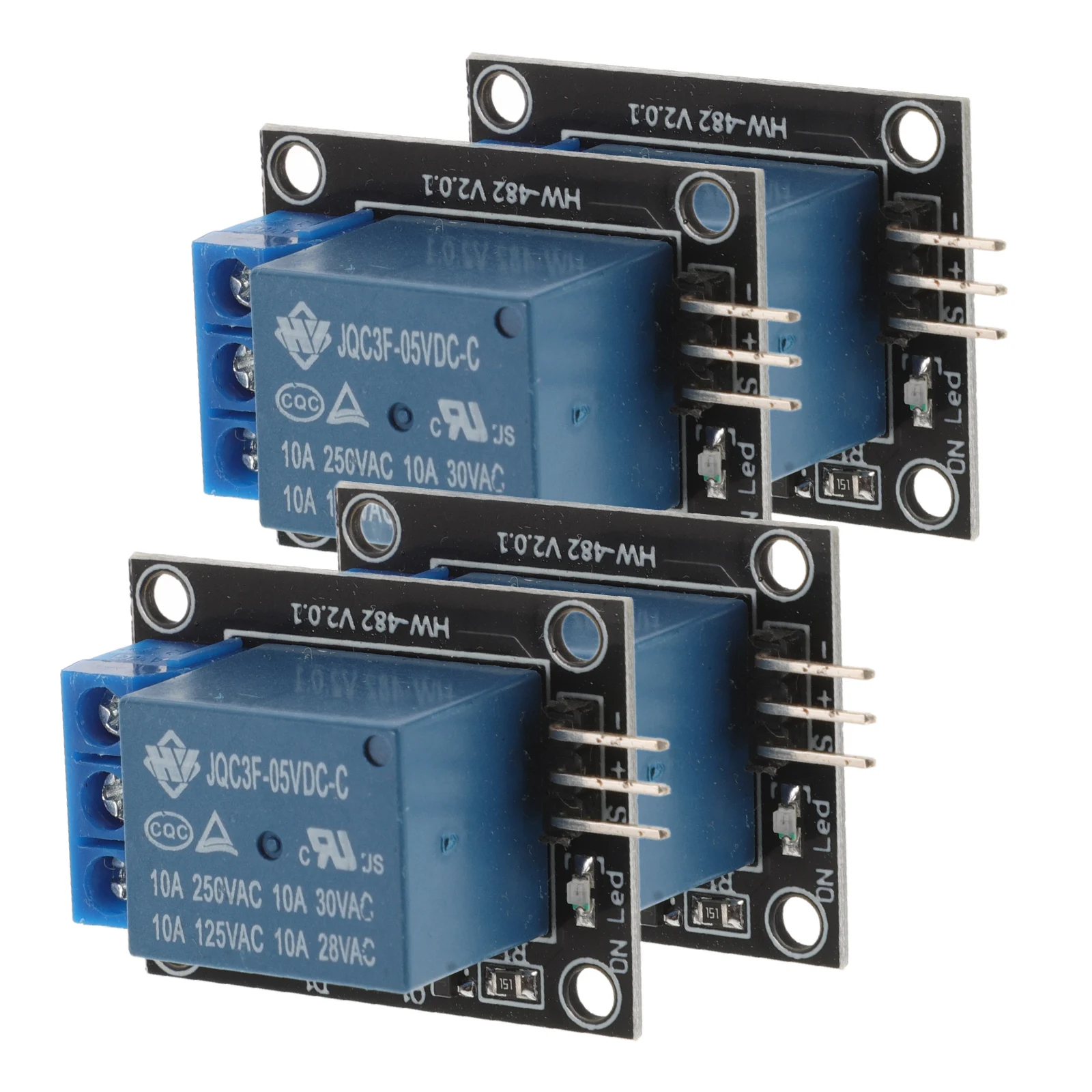 

4pcs Relay Module 5V Single Channel Blue Compatible ARM AVR MCU Control Board Appliances Device Relay Module