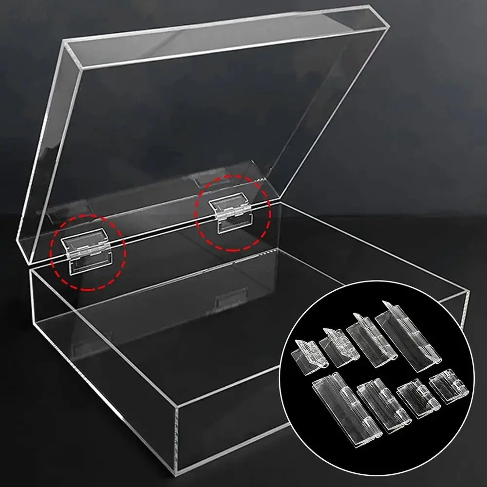 10 قطعة مفصلات متينة شفافة قابلة للطي مفصلات أبواب قابلة للطي 270 درجة أثاث أكريليك الأجهزة صندوق باب الخزانة ذاتية الصنع