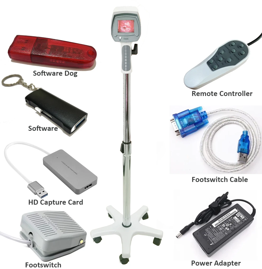 LED Video Display Electronic Colposcope for Gynecology