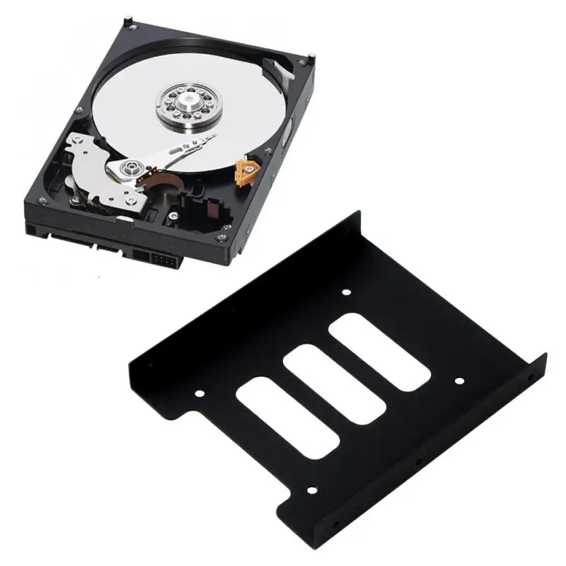 SSD e HDD Metal Suporte Adaptador de Montagem, Caixa do Computador Dock, Disco Rígido, Gabinete, PC, 2,5 a 3,5 polegadas